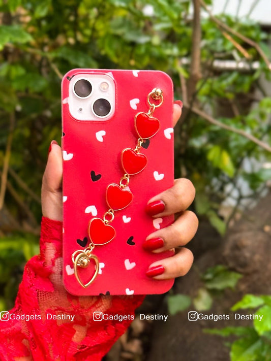 Red Heart bracelet Phone Case