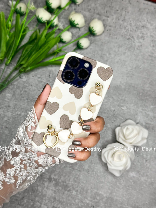 White Heart Bracelet Phone Case