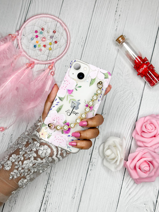 Floral Transparent Bracelet Phone Case