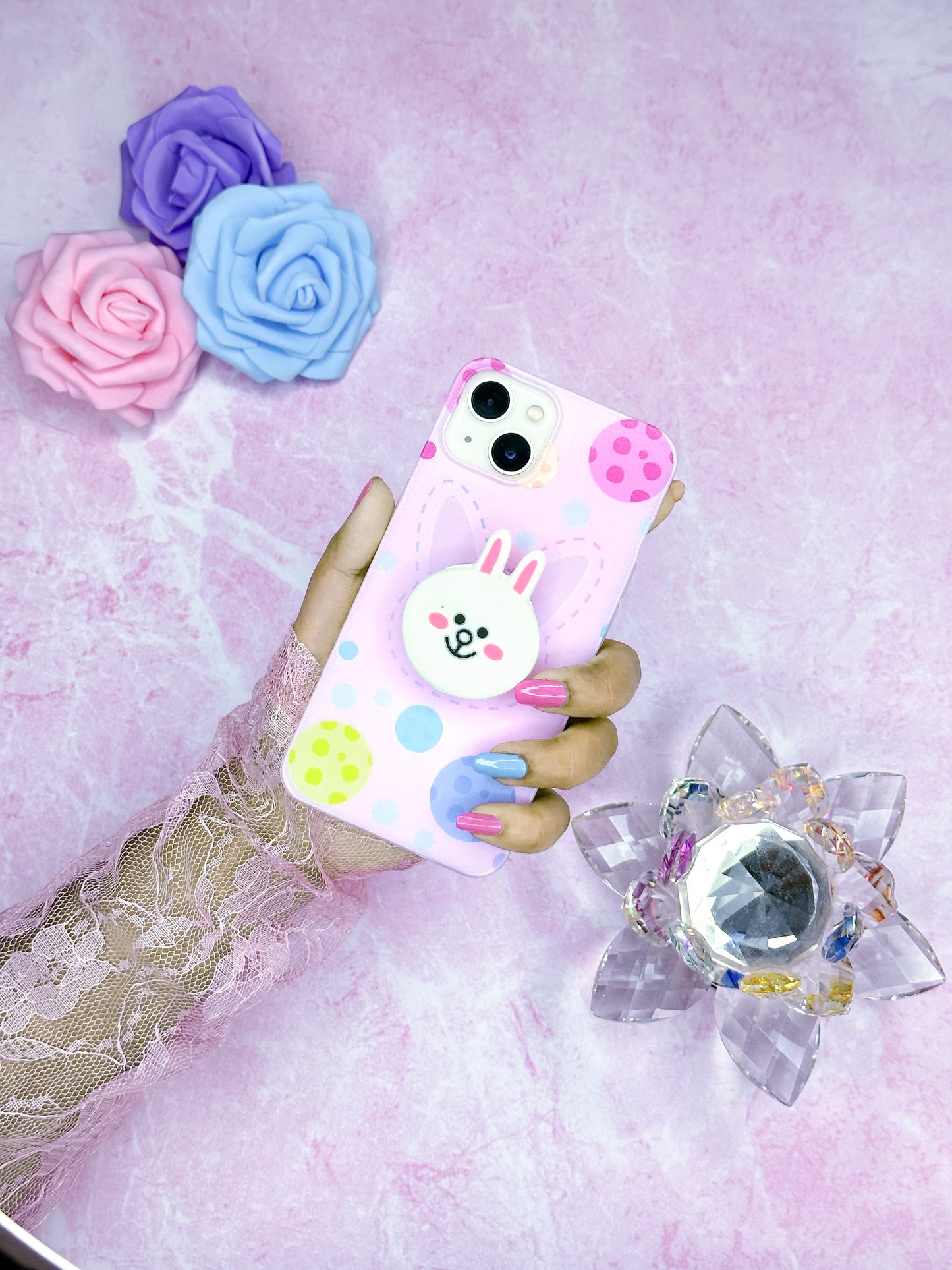 Bunny case with Popgrip