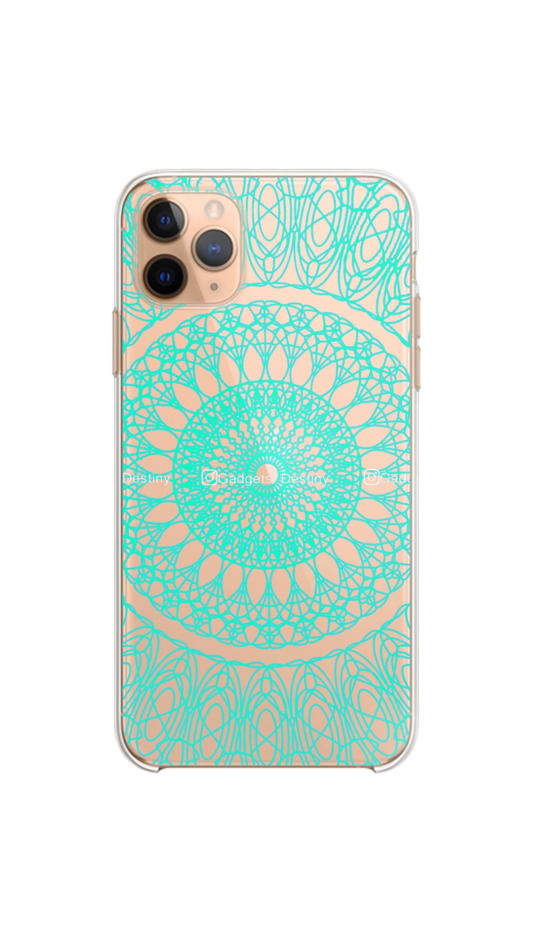 Geometric mandala case/Clear silicon phone case