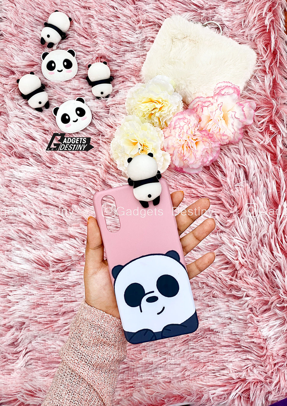 Cute Fluffy Panda Case – Gadgets Destiny - Main Image