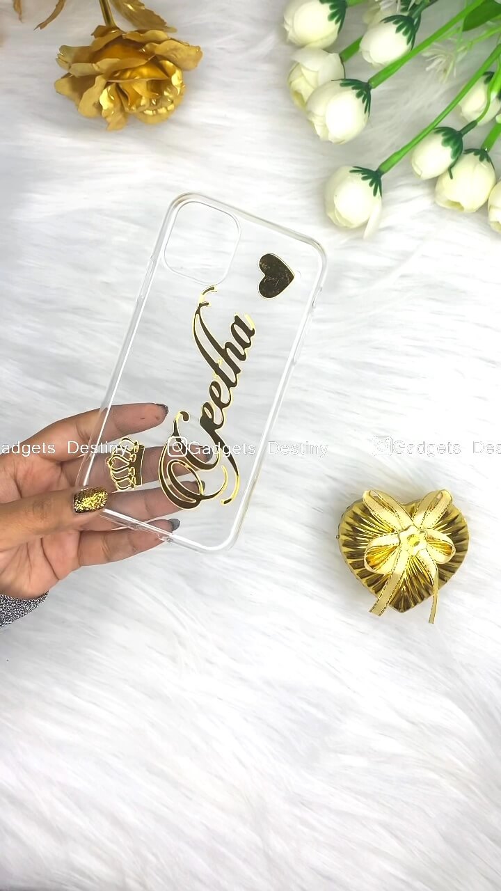 Transparent clear 4D name case