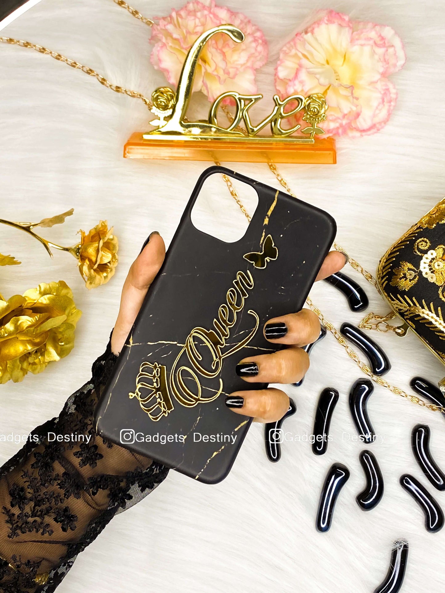 Black marble 4d case