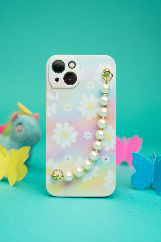 Multicolor Floral Pearl Bracelet Phone Case