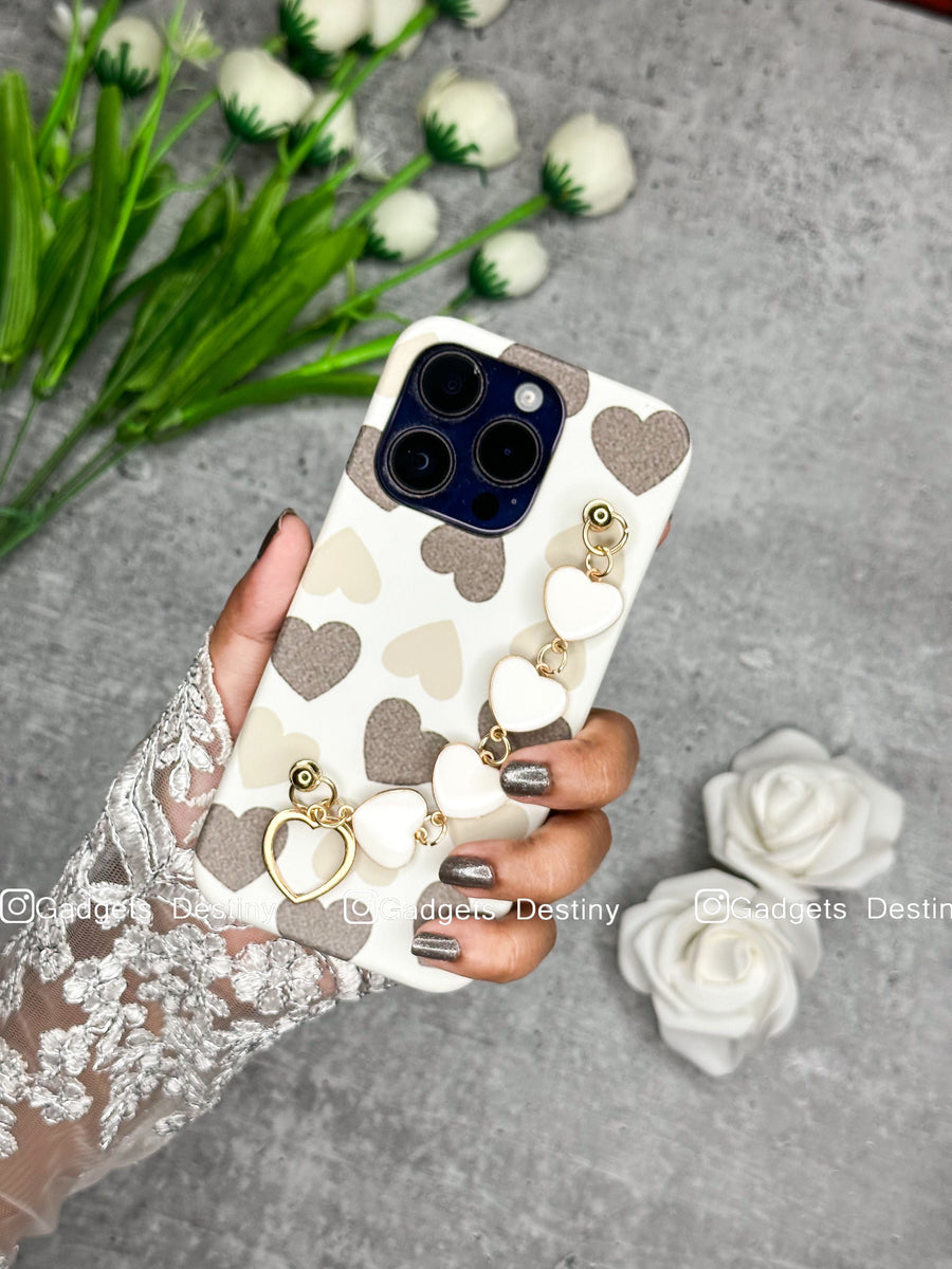 White Heart Bracelet Phone Case