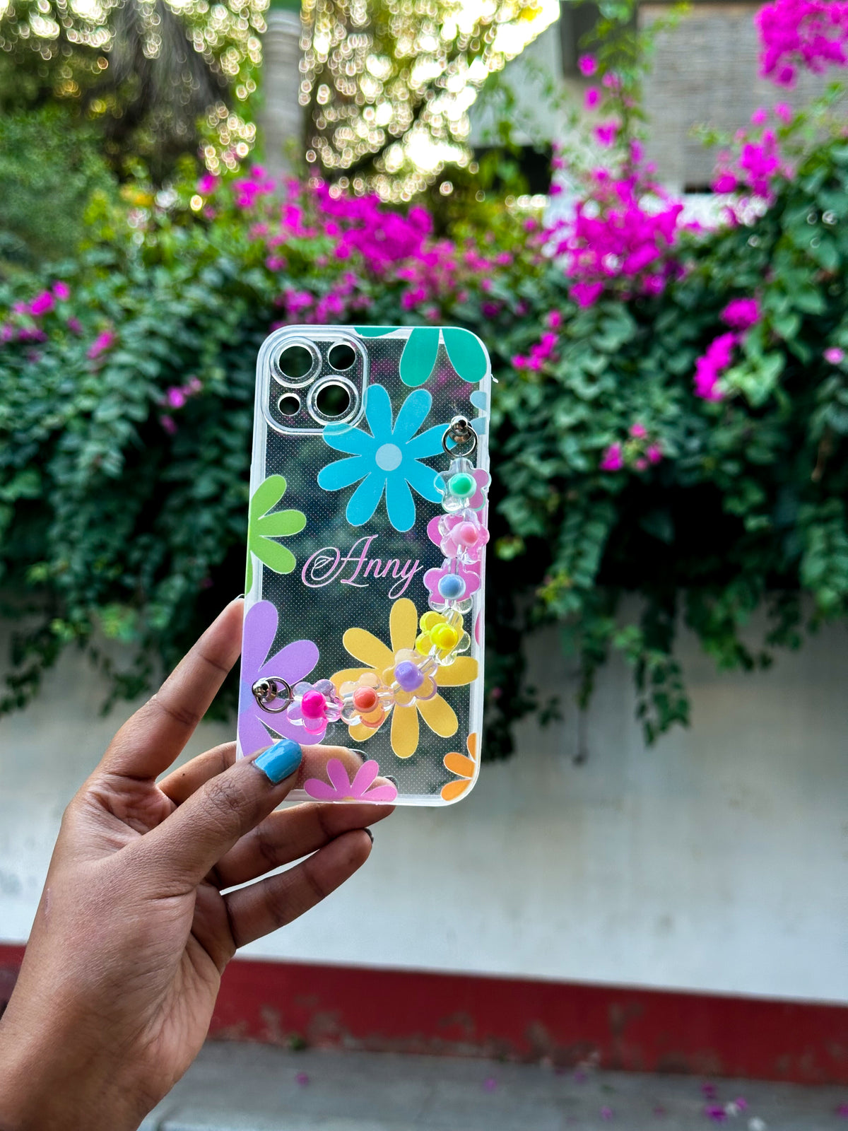 Floral Transparent Bracelet Phone Case