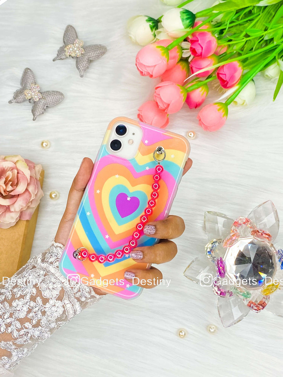 Rainbow holographic charm case