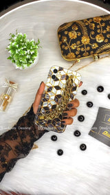 Diamond Design Case with Golden Bracelet