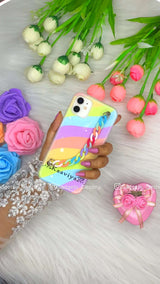Rainbow charm case with Rainbow charm holder