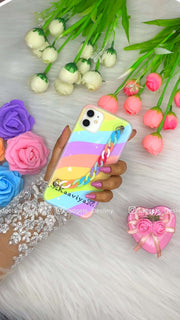 Rainbow charm case with Rainbow charm holder