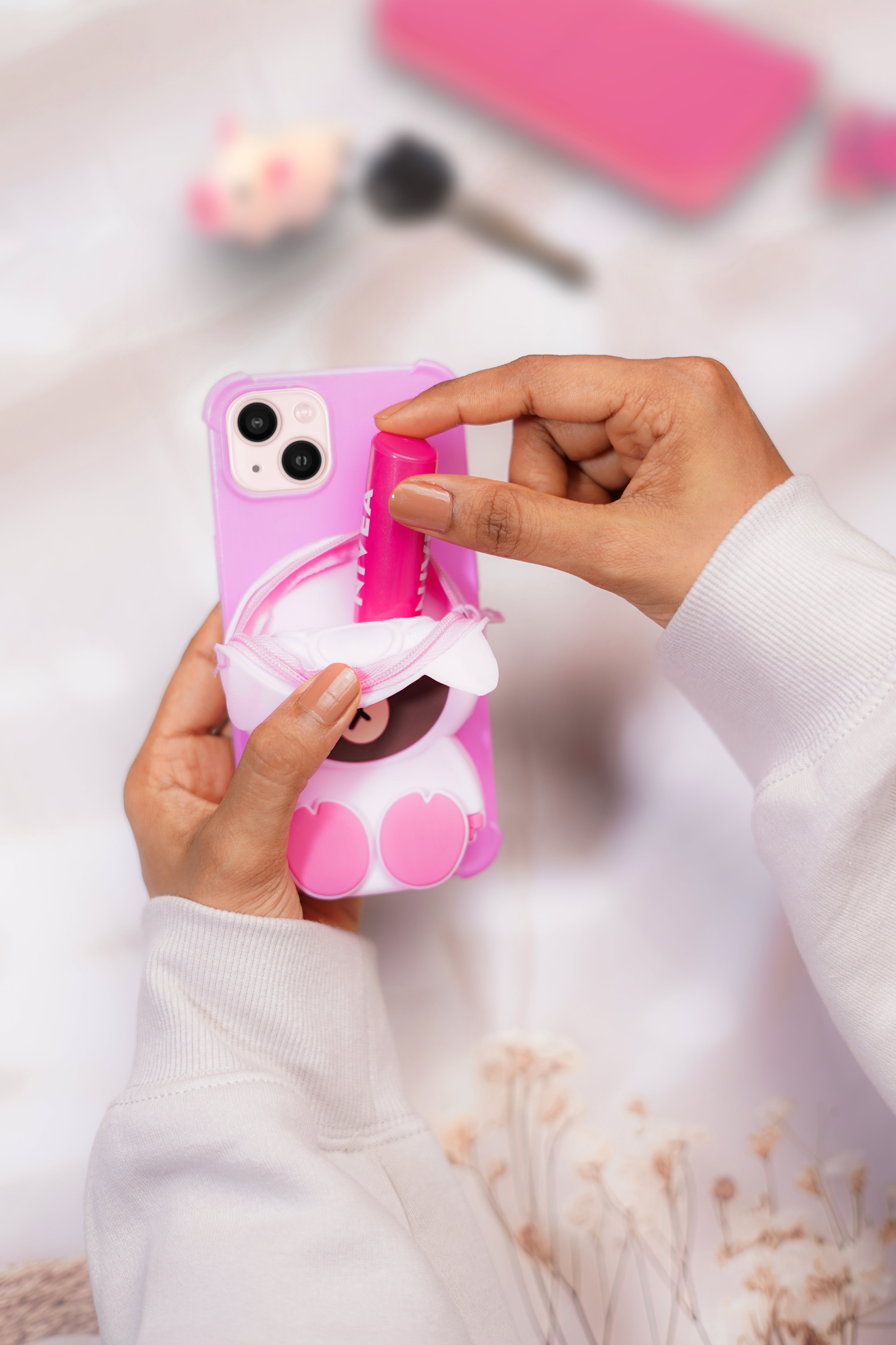 Pink Kitty-Zipper Wallet case