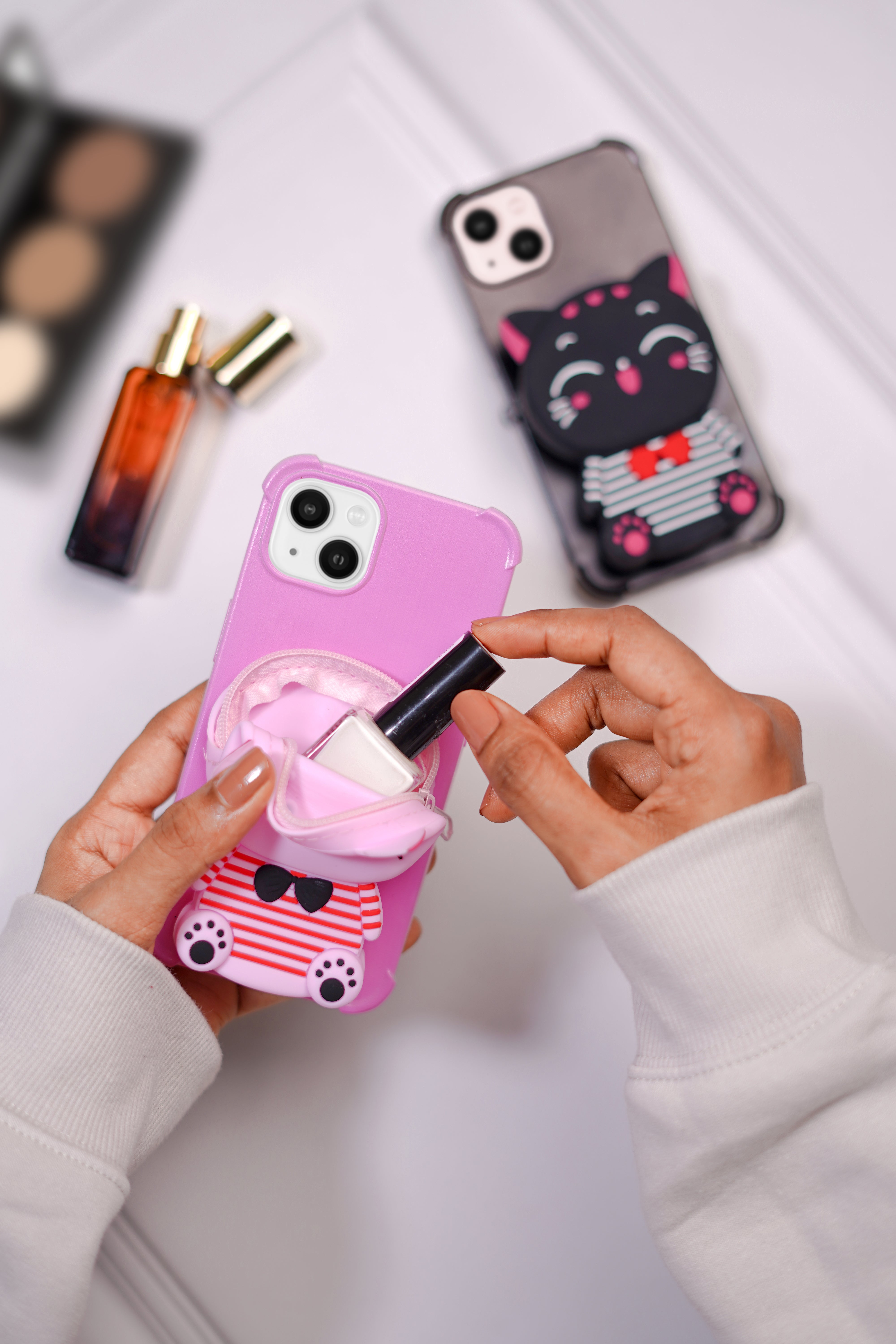 Pink Kitty-Zipper Wallet case