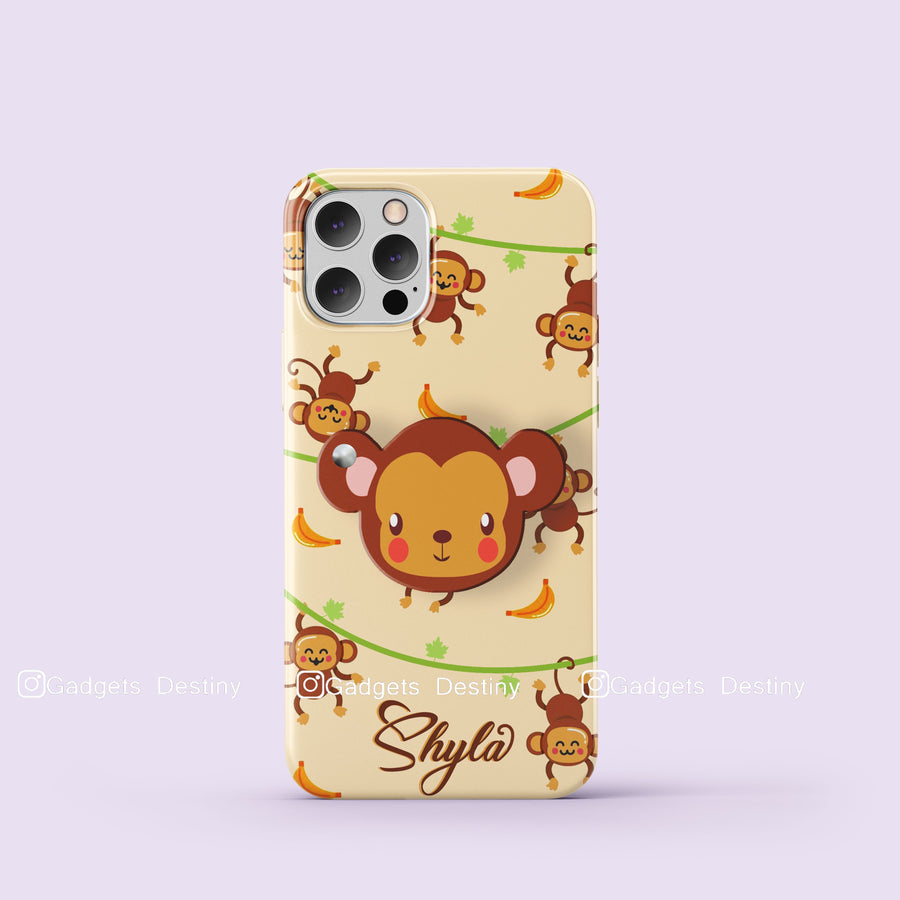 Monkey Makeup Mirror Case