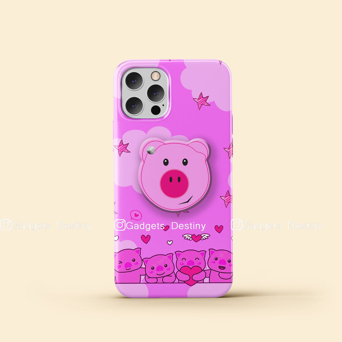Piggy Makeup Mirror Case