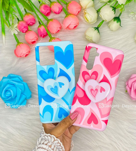 Love heart Themed Gripper Phone case