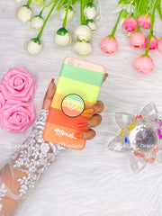 Rainbow stripes Gripper Phone case