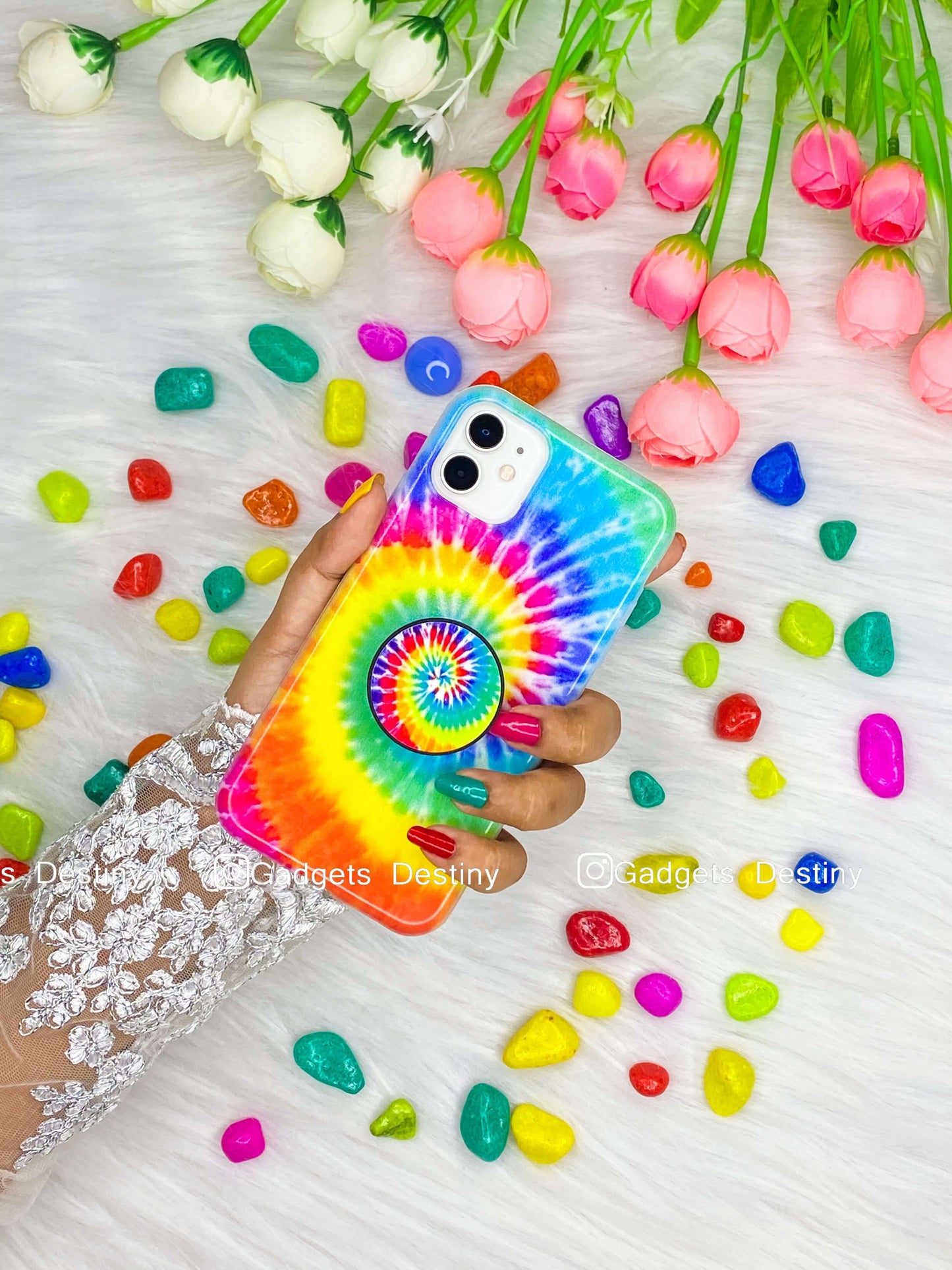 Vibrant Pattern Gripper Phone Case