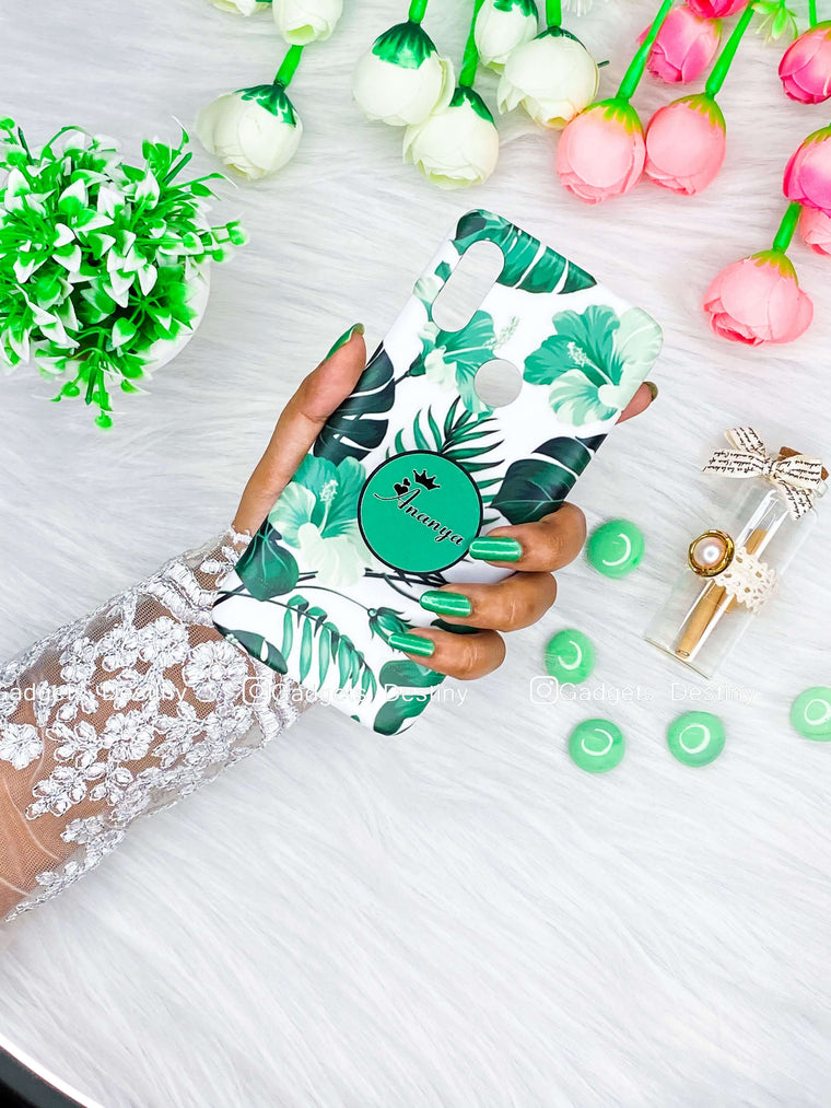 Leaf Green Floral Gripper Phone Case