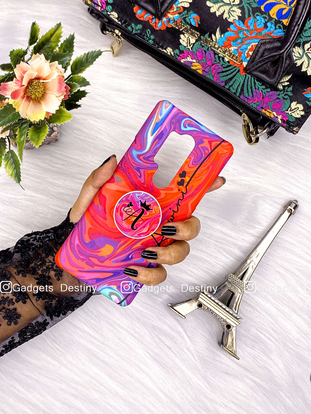 Flourescent liquid pattern case