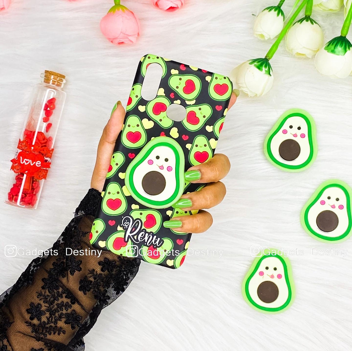 Avocado heart Gripper Phone case