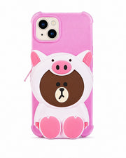 Pink Kitty-Zipper Wallet case