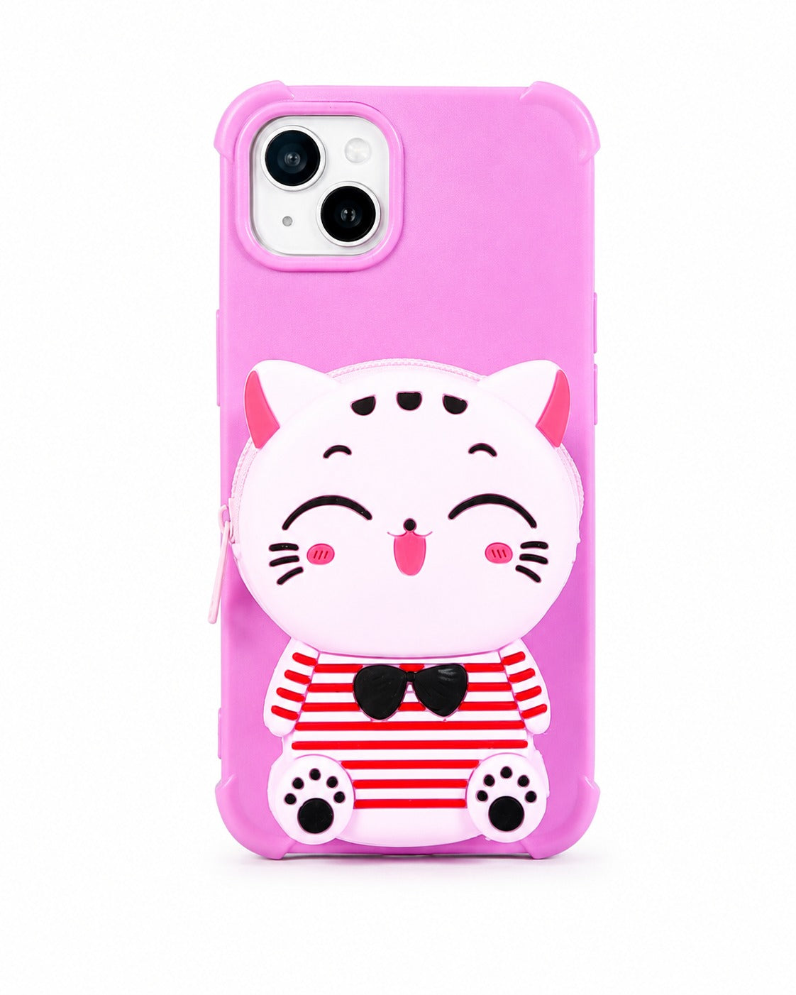 Pink Kitty-Zipper Wallet case
