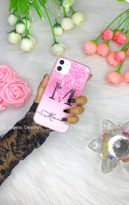 Pink themed Name Designer case