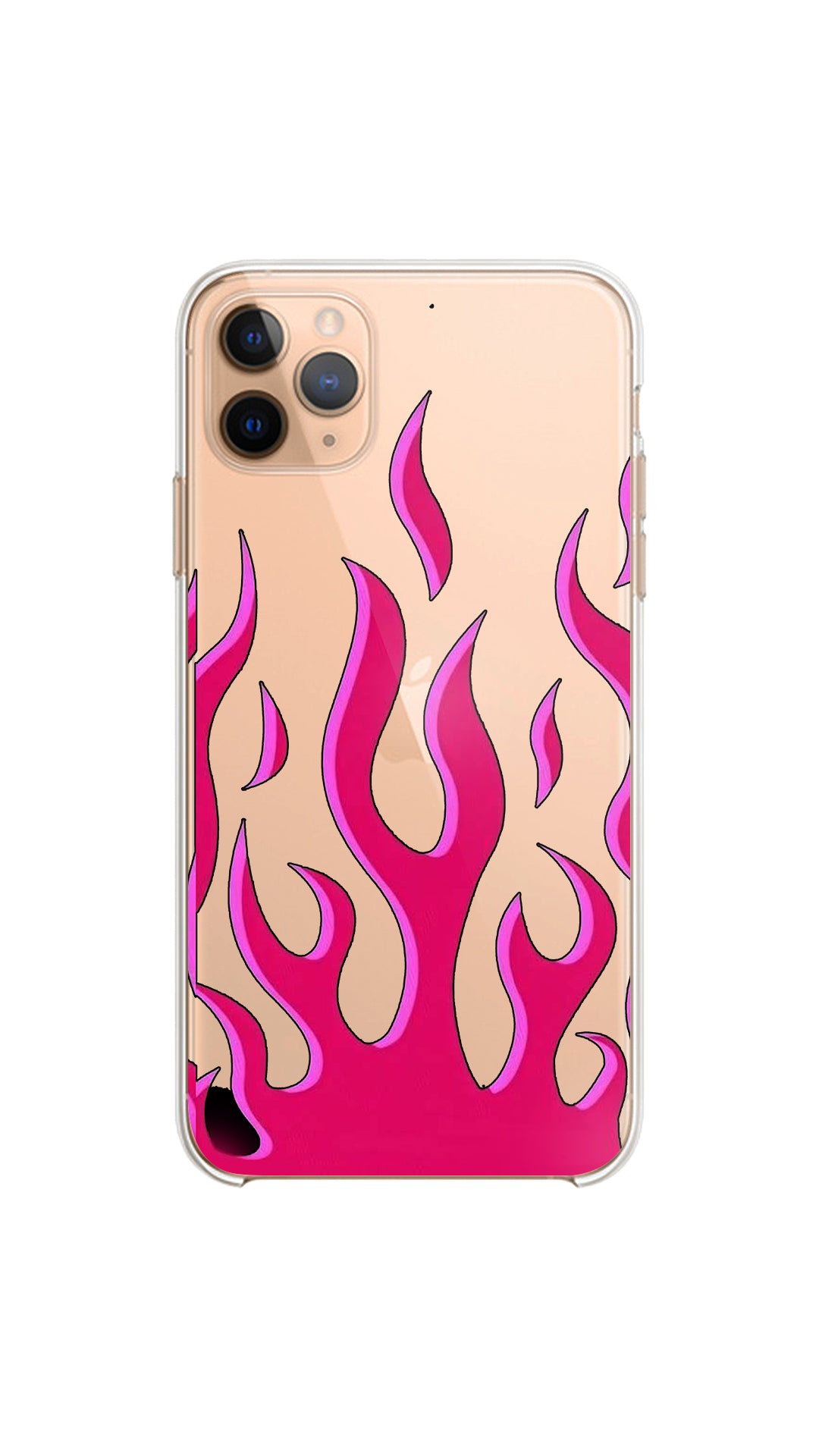 Flaming transparent-Clear silicon phone case