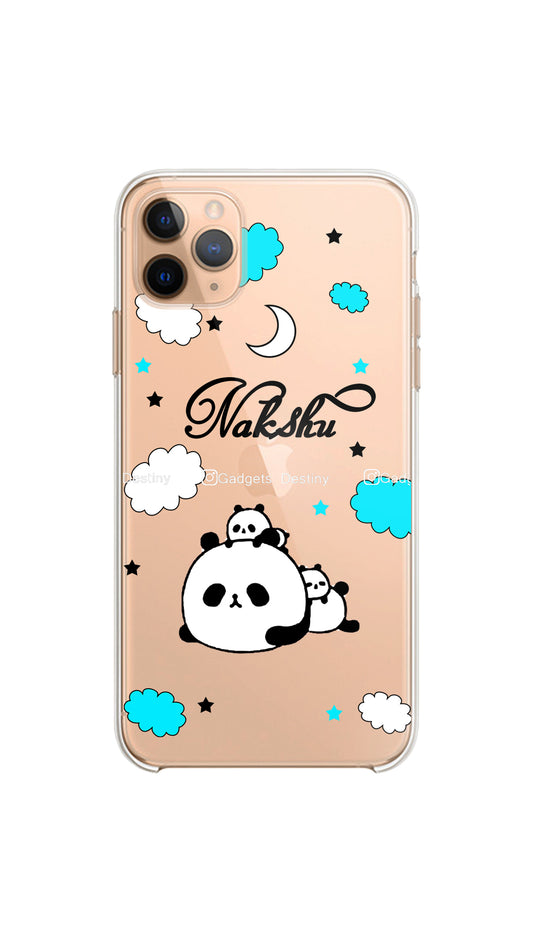 Chubby panda case/Clear silicon phone case