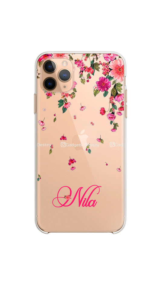 Pleasant floral case/Clear silicon phone case