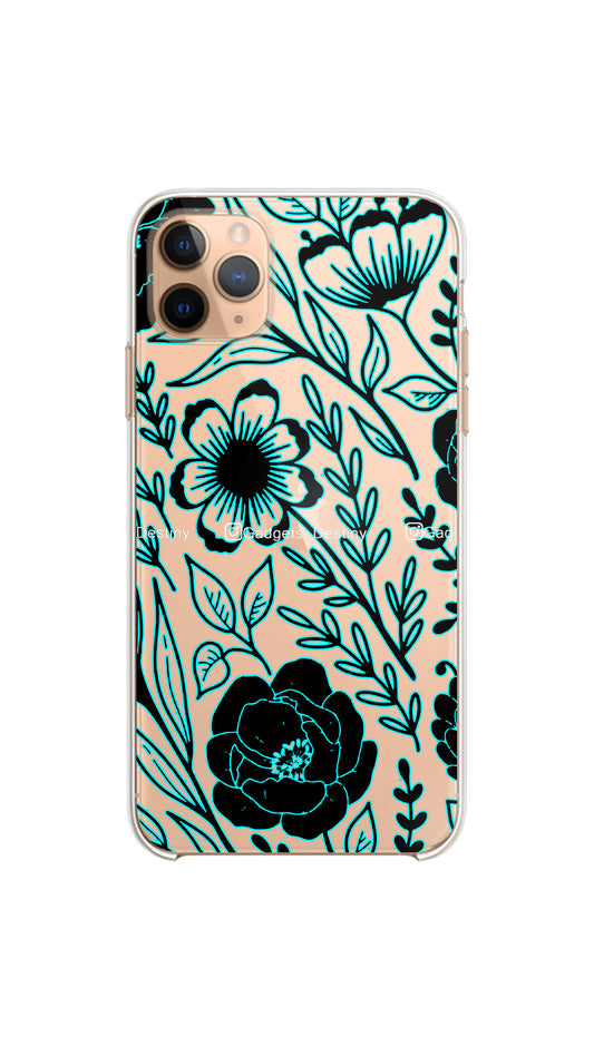 Attractive floral case/Clear silicon phone case