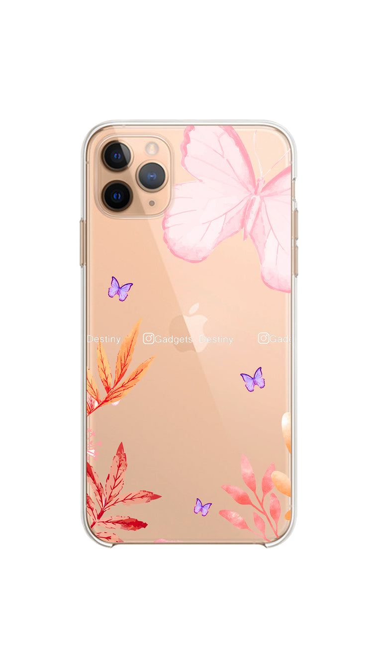 Divine leafy case/Clear silicon phone case