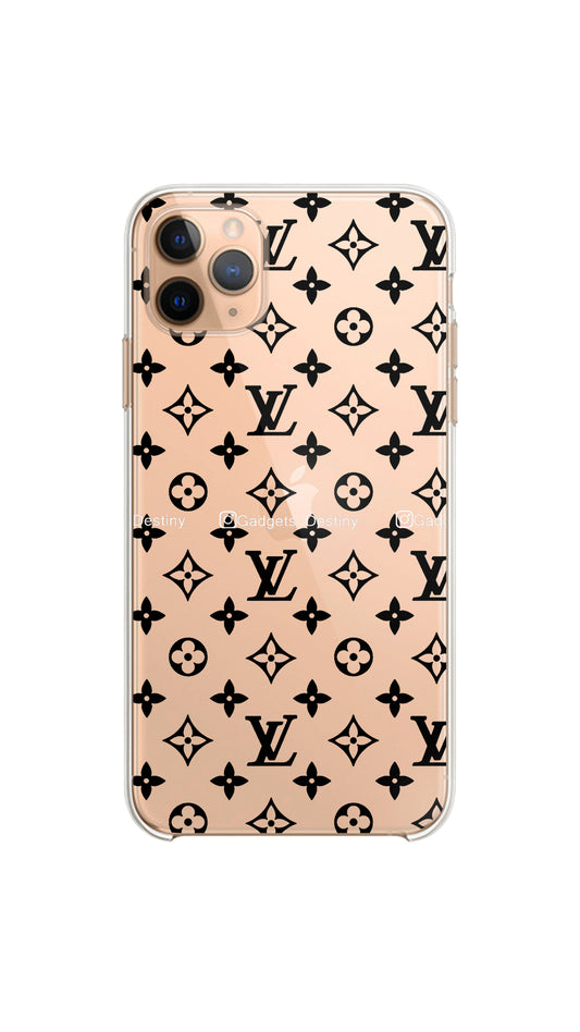 LV pattern case/Clear silicon phone case