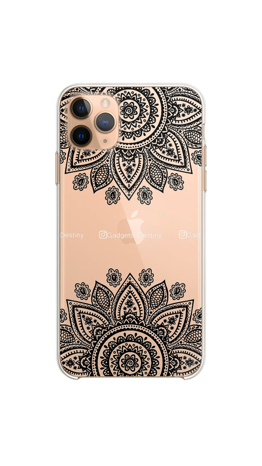 Free form mandala case/Clear silicon phone case