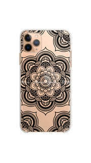Desi mandala case/Clear silicon phone case