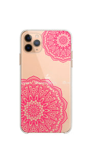 Madhubani mandala case/Clear silicon phone case