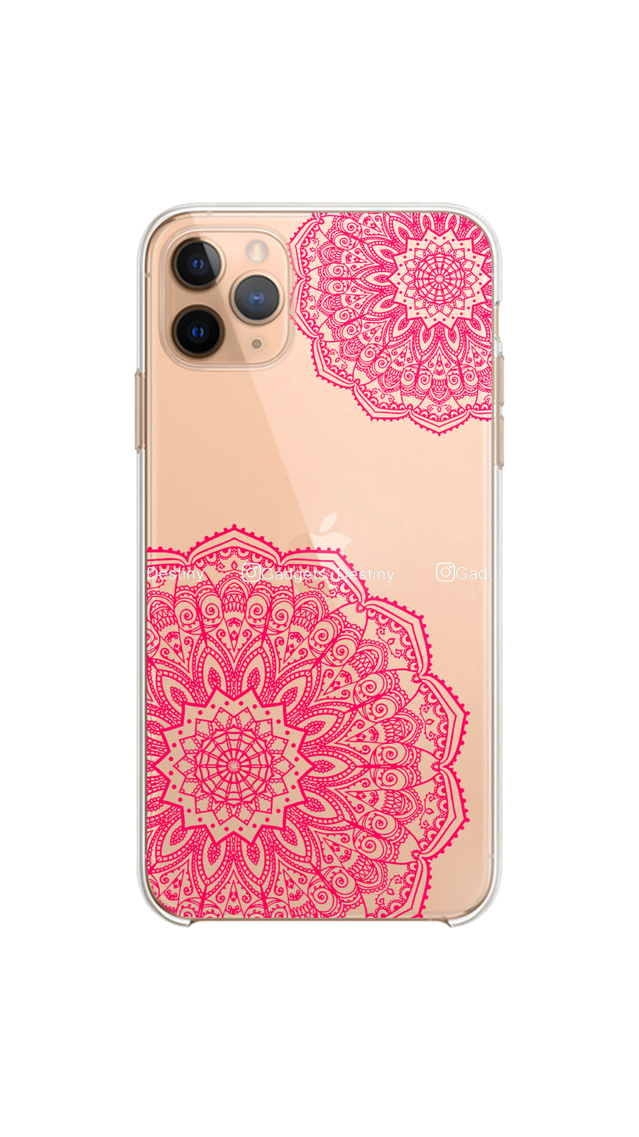 Madhubani mandala case/Clear silicon phone case
