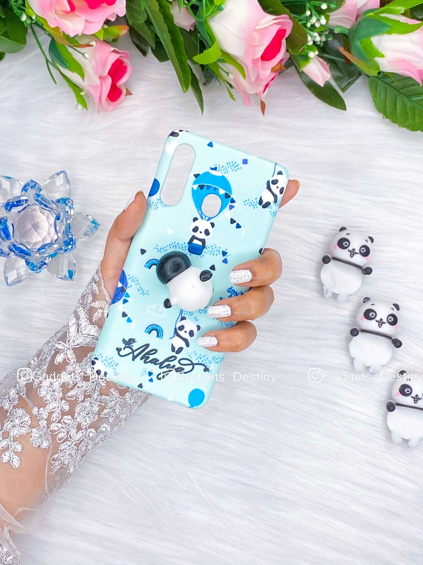 Panda-squishy toy phone case