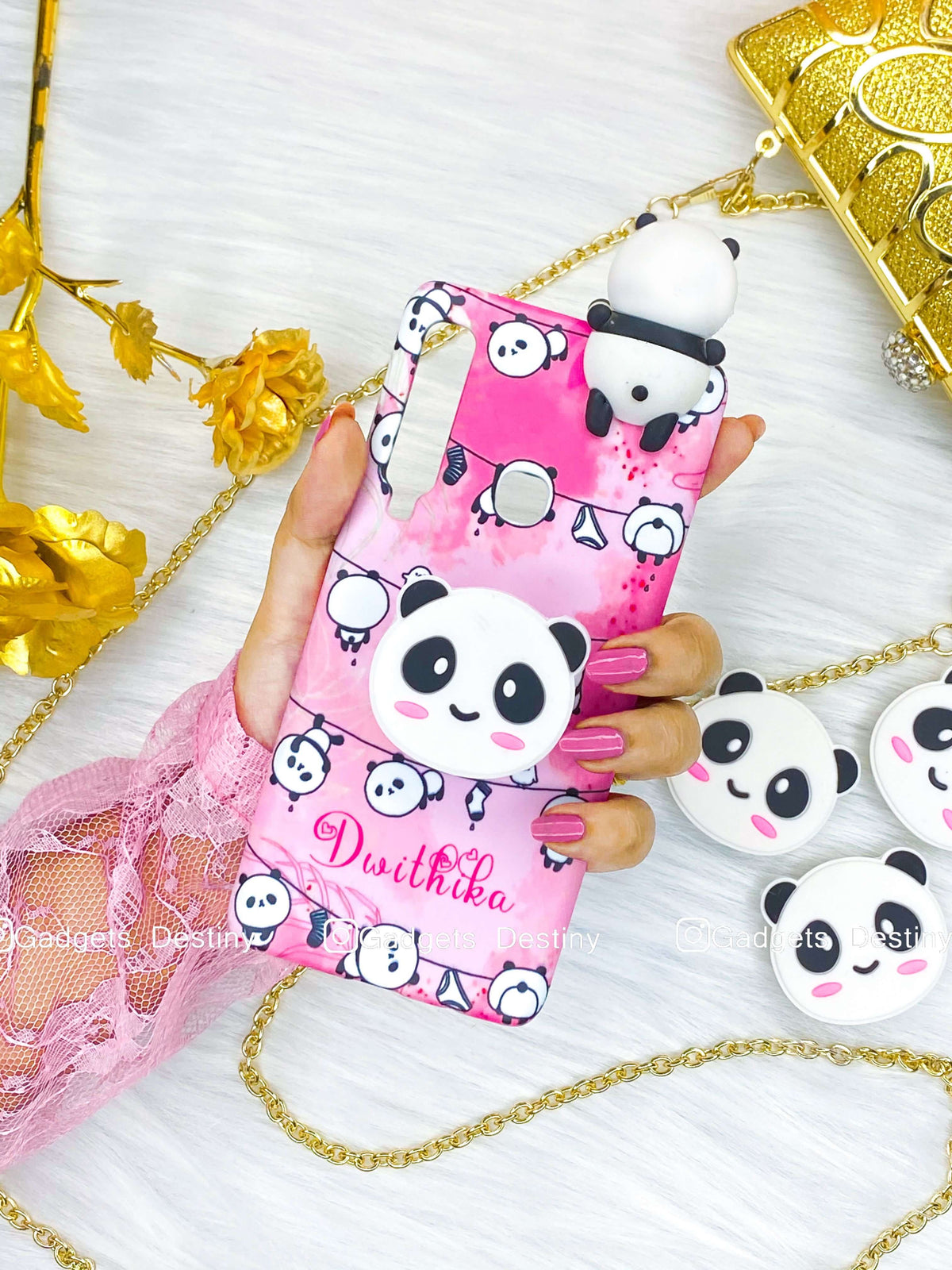 Swinging panda case