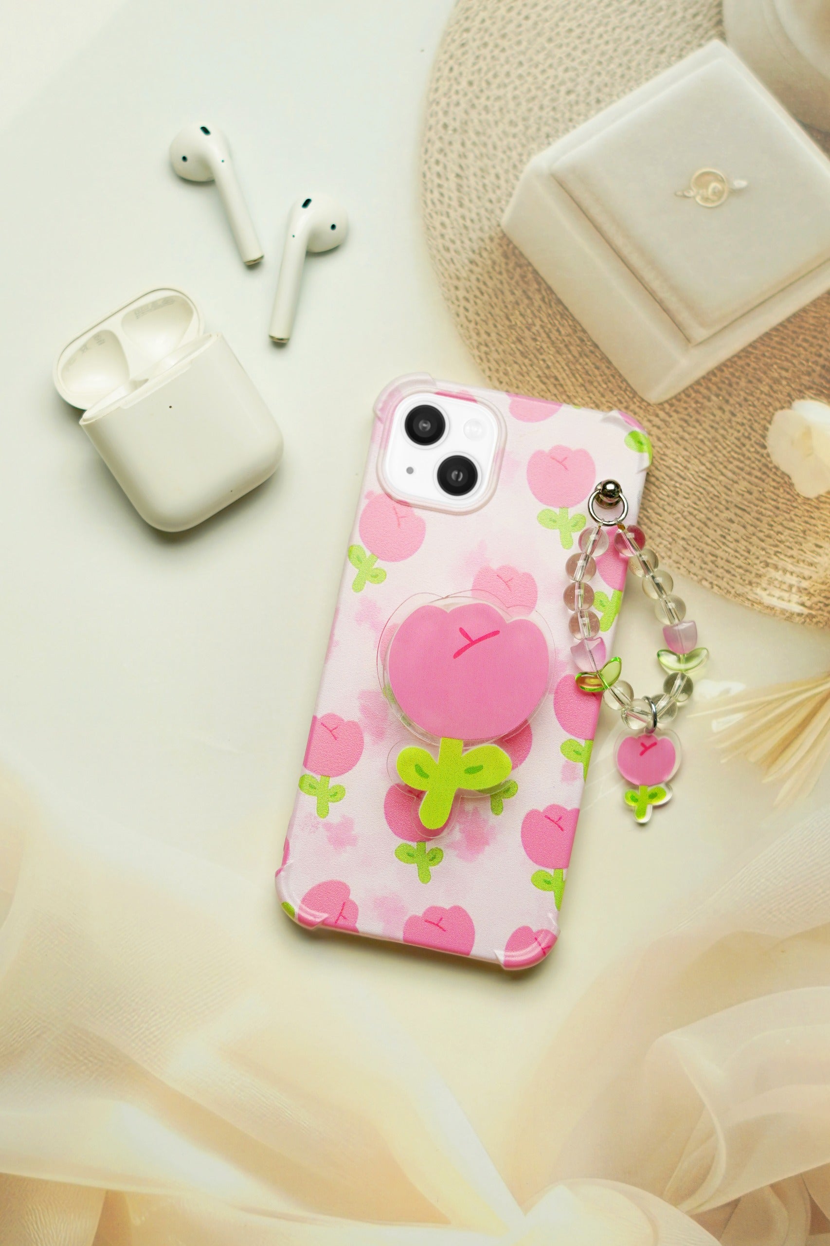 Tulip Floral Gripper Charm Phone Case