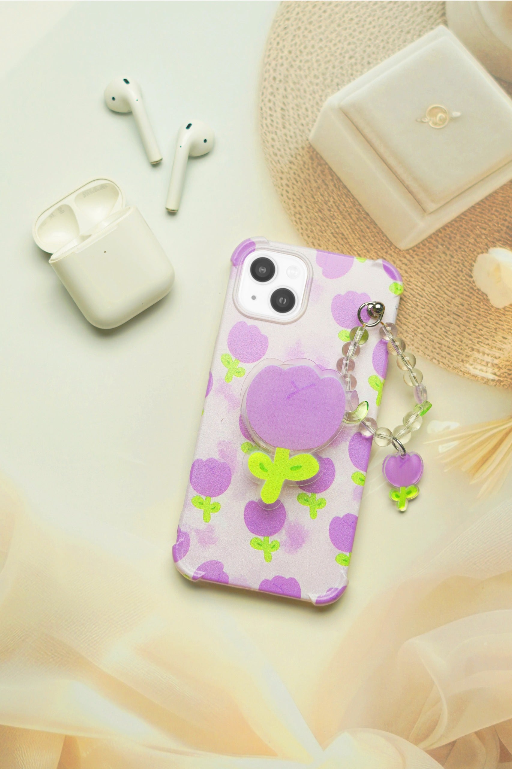 Tulip Floral Gripper Charm Phone Case