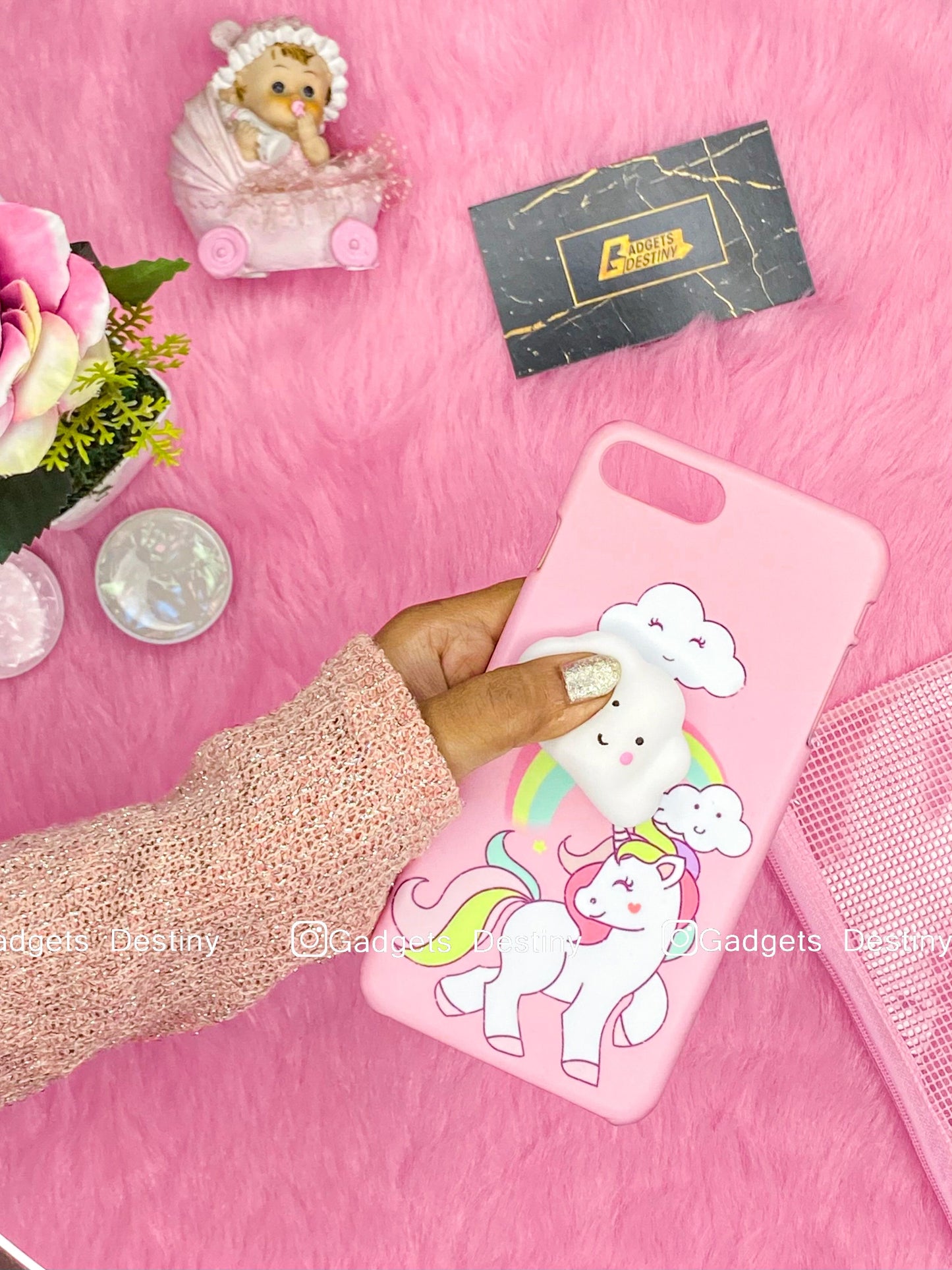 Unicorn-cloud squishy case